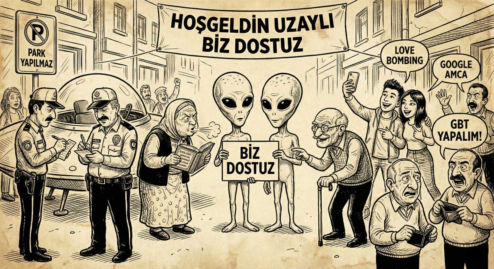 HOŞGELDİN UZAYLI BİZ DOSTUZ